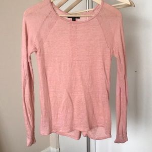 Ann Taylor sheer pink sweater